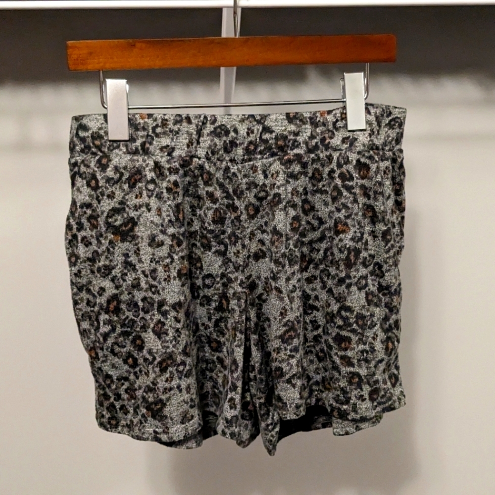 Animal Print Cozy Shorts with Pockets